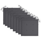 Vrtne stolice s jastucima 8 kom sive od masivnog drva bagrema 3078222