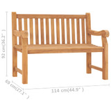 Vrtna klupa 114 cm od masivne tikovine 316638 Vrtna klupa 114 cm od masivne tikovine 316638