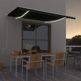 Automatska tenda sa senzorom za vjetar LED 450x300 cm antracit 3068934
