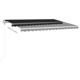 Automatska tenda sa senzorom za vjetar LED 450x300 cm antracit 3068934