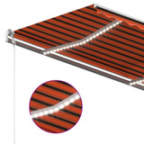 Automatska tenda sa senzorom LED 450 x 300 cm narančasto-smeđa 3068935