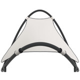 Ljuljajuća ležaljka s kotačima od čelika i tekstilena krem 317605 Ljuljajuća ležaljka s kotačima od čelika i tekstilena krem 317605