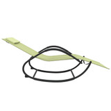 Ljuljajuće ležaljke za sunčanje 2 kom čelik i tekstilen krem 318134