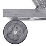 Vrtna ležaljka s jastukom siva od masivnog bagremovog drva 3061372