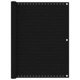 Balkonski zastor crni 120 x 300 cm HDPE 311036