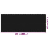 Balkonski zastor crni 120 x 300 cm HDPE 311036