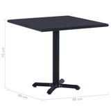 Vrtni stol crni 80 x 80 x 75 cm 49470