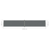 Uvlačiva bočna tenda antracit 200 x 1200 cm 318080