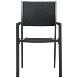 3-dijelni vrtni blagovaonski set crni 3099275