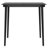 5-dijelni vrtni blagovaonski set s jastucima crni 3099306