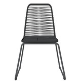 3-dijelni vrtni blagovaonski set crni 3099095