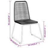 3-dijelni vrtni blagovaonski set crni 3099095