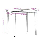 3-dijelni vrtni blagovaonski set s jastucima crni 3099541