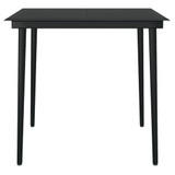 5-dijelni vrtni blagovaonski set s jastucima crni 3099444