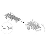 Ležaljka za sunčanje masivno bagremovo drvo 41446