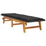 Ležaljka za sunčanje s jastukom od poliratana i drva bagrema 319723 Ležaljka za sunčanje s jastukom od poliratana i drva bagrema 319723