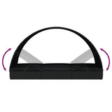 Ležaj za sunčanje s krovom crni 211 x 57 x 140 cm poliratan 319644 Ležaj za sunčanje s krovom crni 211 x 57 x 140 cm poliratan 319644