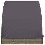 Ležaj za sunčanje za 2 osobe sivi 211 x 112 x 140 cm poliratan 319655 Ležaj za sunčanje za 2 osobe sivi 211 x 112 x 140 cm poliratan 319655