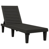 Ležaljka za sunčanje crna 155 x 58 x 83 cm od polipropilena 364146