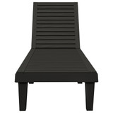 Ležaljka za sunčanje crna 155 x 58 x 83 cm od polipropilena 364146