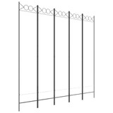 Sobna pregrada s 5 panela bijela 200 x 200 cm od tkanine 350154 Sobna pregrada s 5 panela bijela 200 x 200 cm od tkanine 350154