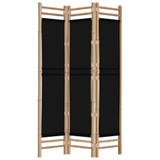 Sklopiva sobna pregrada s 3 panela 120 cm od bambusa i platna 350627