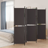 Sobna pregrada s 5 panela smeđa 250x180 cm od tkanine 350219