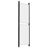 Sobna pregrada s 5 panela bijela 250 x 180 cm od tkanine 350218