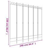 Sobna pregrada s 6 panela smeđa 240x220 cm od tkanine 350175