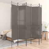 Sobna pregrada s 5 panela antracit 200 x 200 cm od tkanine 350156 Sobna pregrada s 5 panela antracit 200 x 200 cm od tkanine 350156
