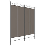 Sobna pregrada s 4 panela antracit 160 x 200 cm od tkanine 350152 Sobna pregrada s 4 panela antracit 160 x 200 cm od tkanine 350152