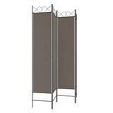 Sobna pregrada s 4 panela antracit 160 x 200 cm od tkanine 350152 Sobna pregrada s 4 panela antracit 160 x 200 cm od tkanine 350152