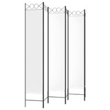 Sobna pregrada sa 6 panela bijela 240x220 cm od tkanine 350174