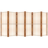 Sobna pregrada sa 6 panela krem bijela 420 x 180 cm 319186
