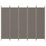 Sobna pregrada s 5 panela Antracit 250 x 200 cm od tkanine 350188 Sobna pregrada s 5 panela Antracit 250 x 200 cm od tkanine 350188