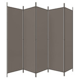 Sobna pregrada s 5 panela Antracit 250 x 200 cm od tkanine 350188 Sobna pregrada s 5 panela Antracit 250 x 200 cm od tkanine 350188