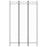 Sobna pregrada s 3 panela bijela 120 x 200 cm od tkanine 350146