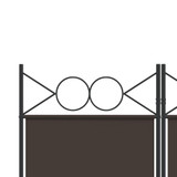 Sobna pregrada s 4 panela smeđa 160x220 cm od tkanine 350167