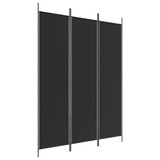 Sobna pregrada s 3 panela crna 150 x 200 cm od tkanine 350181 Sobna pregrada s 3 panela crna 150 x 200 cm od tkanine 350181