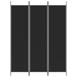 Sobna pregrada s 3 panela crna 150 x 200 cm od tkanine 350181 Sobna pregrada s 3 panela crna 150 x 200 cm od tkanine 350181