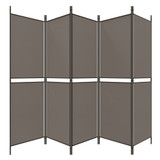 Sobna pregrada s 5 panela Antracit 250 x 200 cm od tkanine 350236