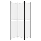 Sobna pregrada s 3 panela bijela 150 x 220 cm od tkanine 350242