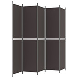Sobna pregrada s 5 panela smeđa 250x220 cm od tkanine 350251
