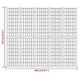 Sklopiva sobna pregrada 5 panela japanski stil 200x170 cm crna 352081