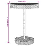 5-dijelni vrtni barski set sivi od poliratana i drva bagrema 3187717