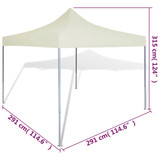 Krem sklopivi šator 3 x 3 m 41463