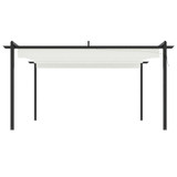 Vrtna sjenica s pomičnim krovom 4 x 3 m krem 318537