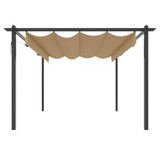 Vrtna sjenica s pomičnim krovom 4 x 3 m smeđesiva 318539