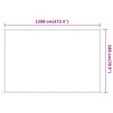 Okomita tenda bijela 180 x 1200 cm od tkanine Oxford 148177