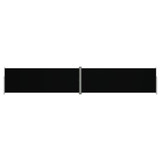 Uvlačiva bočna tenda crna 220 x 1200 cm 318084